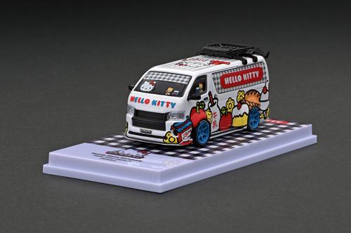 T64-038-HKD ターマックワークス 1/64 Toyota Hiace Widebody Tarmac Works X Hello Kitty Capsule Delivery Van Wit