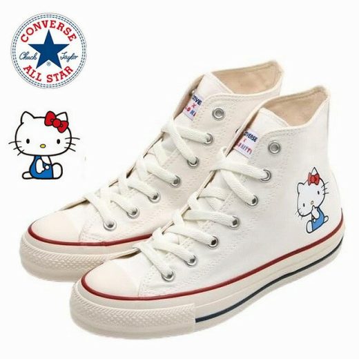 レディースハイカットスニーカー コンバース converse オールスター (R) ハローキティ HI ホワイト CONVERSE ALL STAR (R) HELLO KITTY HI 送料無料