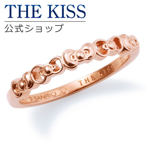 【ラッピング無料】【ハローキティ×THE KISSコラボ】キティ ピンクゴールドコーティング リボン レディースピンキーリング☆ シルバ- レディース リング 指輪 ブランド ☆ SILVER Ladies Ring couple【あす楽対応（土日祝除く）】