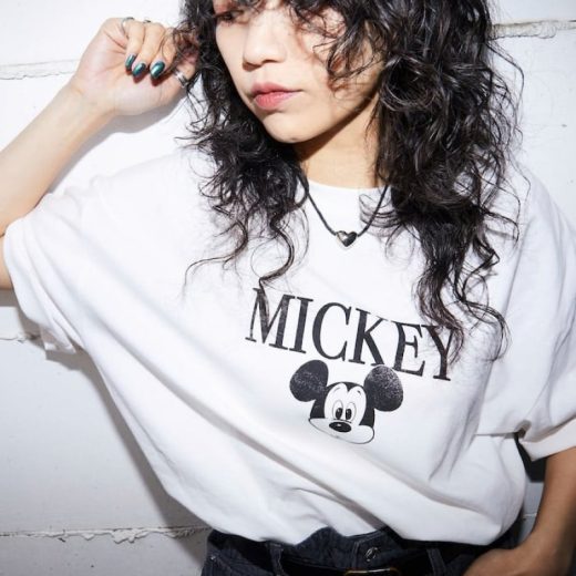 【SALE／21%OFF】PUBLUX 別注 Mickey Mouse Print TEE 24SS フリークスストア トップス カットソー・Tシャツ ホワイト ブラック ネイビー【RBA_E】