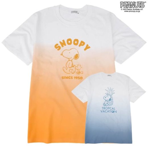 スヌーピー グラデーション 半袖 Tシャツ 春夏 PEANUTS