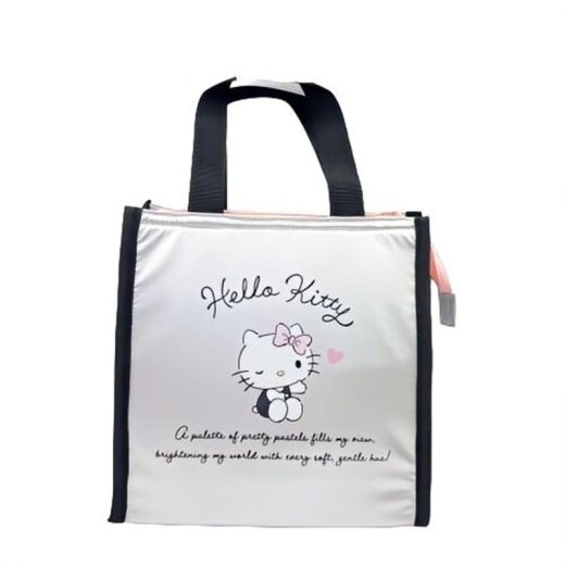 畑山商事 sanrio 保冷スクエアトートバッグ シルバー ハローキティ 約H22×W22×14cm