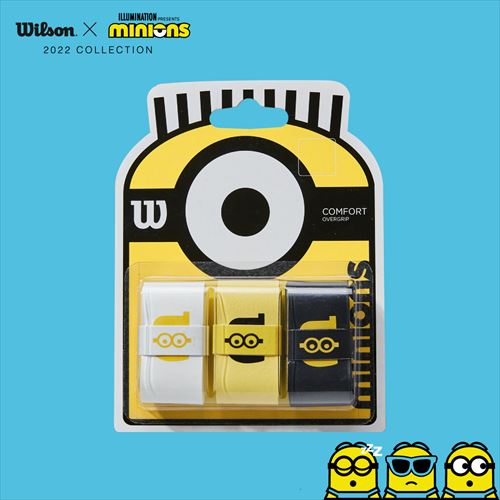 ウィルソン WR8408401001 ミニオンズ オーバーグリップ 3PK [ wilson MINIONS-OVERGRIP-3PK グリップテープ テニス ]※継続品