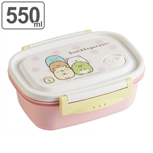 お弁当箱 1段 タイトフードコンテナ M すみっコぐらし 550ml ランチボックス （ 弁当箱 食洗機対応 レンジ対応 保存容器 キャラクター 子供 キッズ キャラ 弁当 二点ロック 軽量 軽い パック べんとう ）