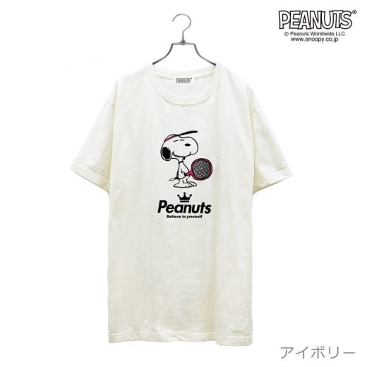 月末48時間限定クーポン！PEANUTS(ピーナッツ) SNOOPY(スヌーピー) ユニセックス ピグメント 半袖Tシャツ スポーツ 部活 シリーズ テニス ※サイズ表確認 spc-tn1(21y2m)[次回使えるクーポンプレゼント]