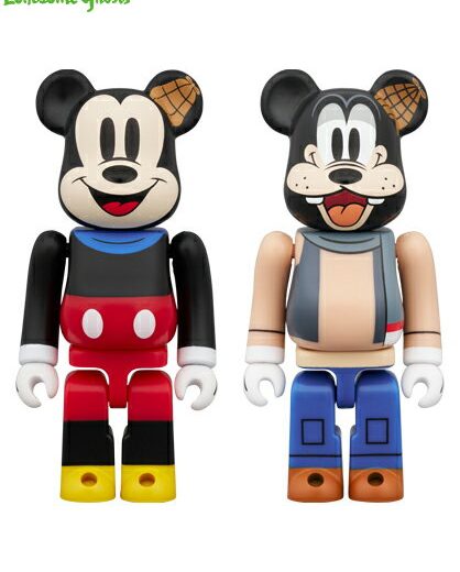 BE@RBRICK MICKEY MOUSE & GOOFY (Lonesome Ghosts Ver.) 2PCS SET (フィギュア)