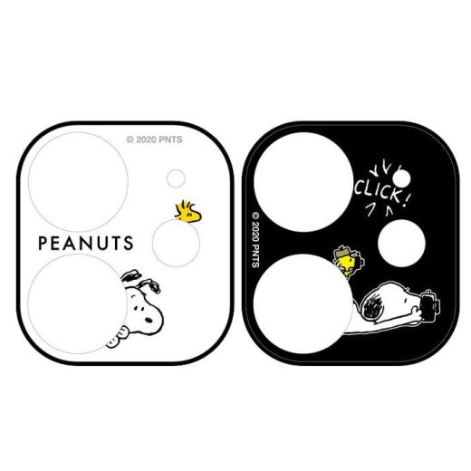 iPhone 11 6.1インチ iPhone11 対応 カメラカバー ピーナッツ PEANUTS レンズ保護 表面硬度9H 高透明度ガラス スヌーピー キャラクター グルマンディーズ SNG-477