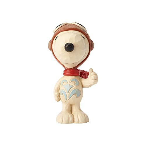 enesco Enesco Peanuts by Jim Shore Snoopy Flying Ace Miniature Figurine, 3 Inch, Multicolor