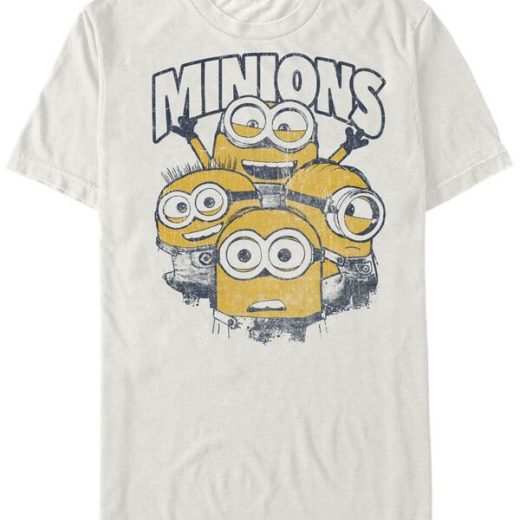 【送料無料】 フィフスサン メンズ Tシャツ トップス Minions Men's Group Short Sleeve T-Shirt Natural