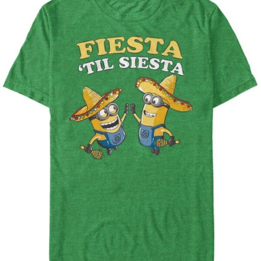 【送料無料】 フィフスサン メンズ Tシャツ トップス Minions Men's Fiesta Til Siesta Short Sleeve T-Shirt Kelly Heat