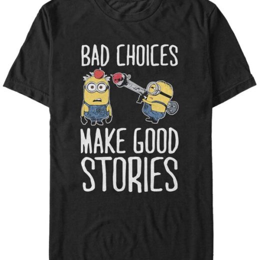 【送料無料】 フィフスサン メンズ Tシャツ トップス Minions Men's Humor Good Stories Short Sleeve T-Shirt Black