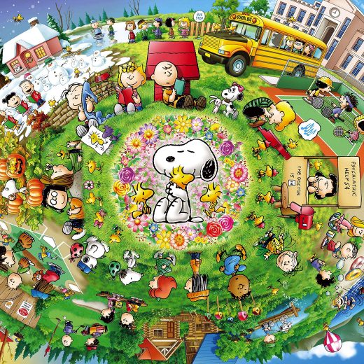 エポック社 1000ピース ジグソーパズル PEANUTS スヌーピー オールスターズ (50×75cm) 12-511s のり付き ヘラ付き 点数券付き EPOCH