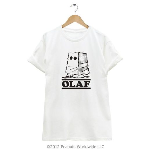 スヌーピー オラフ 半袖 Tシャツ メンズ レディース S M L XL SNOOPY OLAF オラフが紙袋に入ってます。