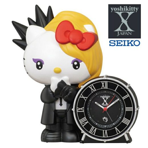 ★12月以降の発送★【送料無料】ご予約受付中 SEIKO/セイコー 目覚まし時計 yoshikitty おしゃべり目覚まし時計 JF385A ※北海道・九州・沖縄・離島は別途送料（1080円〜2160円）X JAPAN ヨシキ コラボ VIOLET UK ハローキティ HIDE Zildjian KAWAI TAMA ドラム スネア バス