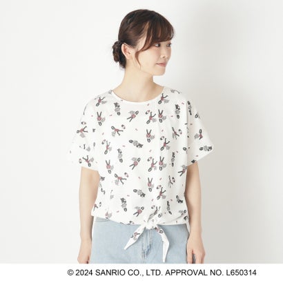 ローラ アシュレイ LAURA ASHLEY 【Hello Kitty×LAURA ASHLEY】コラボTシャツ （ホワイト(101)）