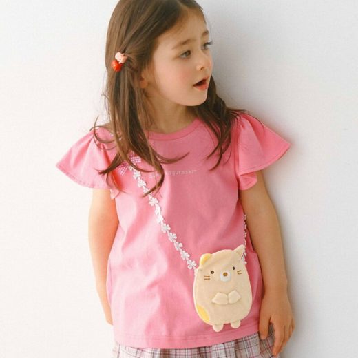 【WEB限定/すみっコぐらし】ポシェットTシャツ any FAM KIDS エニィファム トップス カットソー・Tシャツ ピンク[Rakuten Fashion]