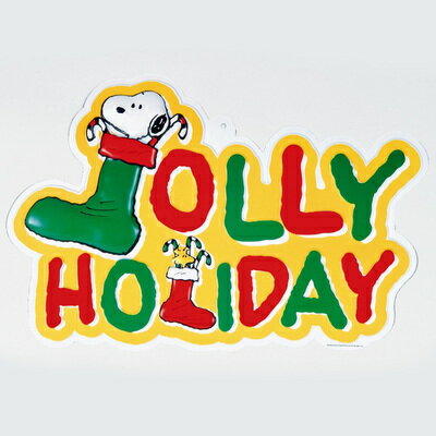 [3点セット] スヌーピー ウォールデコ JOLLY HOLIDAY 【 クリスマスパーティー 壁掛け パーティーグッズ 吊るし飾り 雑貨 装飾 パーティーデコレーション クリスマス飾り 】