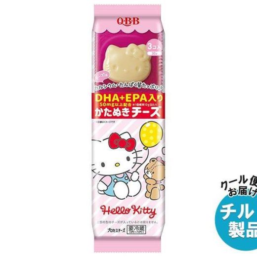 【チルド(冷蔵)商品】QBB ハローキティかたぬきチーズ DHA・EPA入り 30g×6袋入×(2ケース)｜ 送料無料 チルド商品 チーズ 六甲バター 乳製品