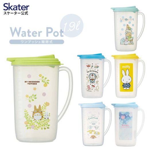 [3日〜11日 P10倍]冷水筒 ピッチャー ジャグ 麦茶ポット 卓上ポット 1.9l 約 2l skater スケーター CI19 すみっコぐらし ドラえもん 星のカービィ【キャラクター グッズ ピッチャー 水差し プラスチック 麦茶 ポット】