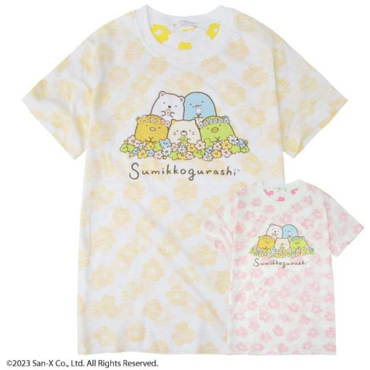 すみっコぐらし キッズTシャツ 半袖 サンエックス 春夏 花柄 San-x