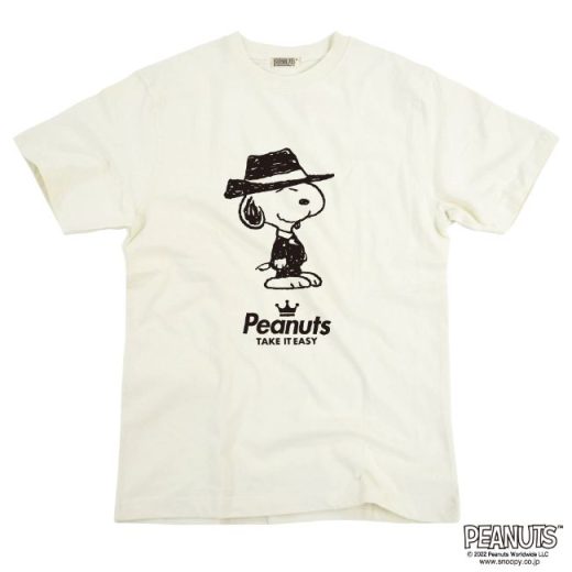 スヌーピー 黒服 スーツ 半袖 Tシャツ 当店 限定 デザイン スヌーピー SNOOPY ピーナッツ カジュアル アメカジ プリント S M L LL 3L 4L