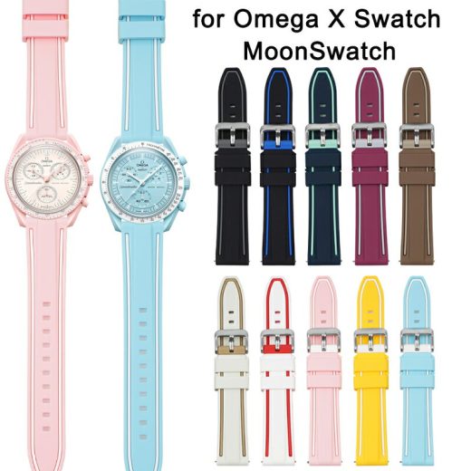 【オメガ スウォッチ (OMEGA x swatch)向け】輸入王オリジナル ラバーベルト ムーンスウォッチ 用 BAバックル 付 メンズ 時計 交換 タイプ2 ラバー ベルト 全11色 20mm【社外品】【純正品ではございません】バイオセラミック MOONSWATCH スヌーピー