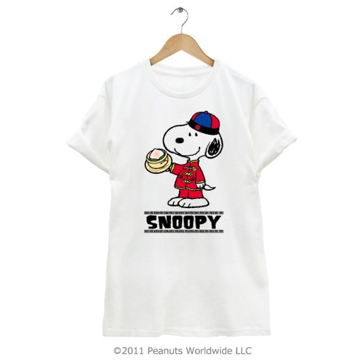 スヌーピー SNOOPY PEANUTS 中国 CHINA チャイナ カンフー 飲茶 半袖 Tシャツ 家族お揃い 多色展開 レディース メンズ S M L LL 綿 ギフト プリント 男女兼用 親子コーデ