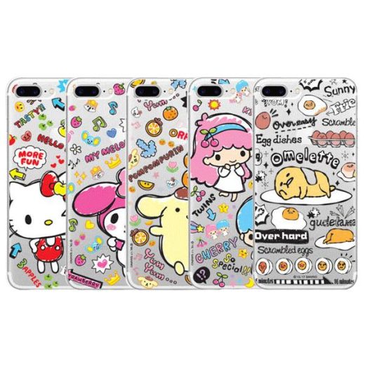 79 サンリオ フルーツ iPhone Galaxy 透明ゼリー ケース カバー スマホケース SANRIO Characters Fruits Clear Jelly ハローキティ マイメロディ ポムポムプリン ぐでたま リトルツインスターズ