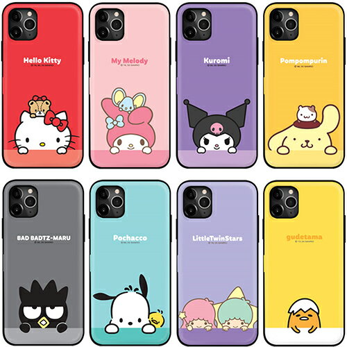 79 サンリオ 懸垂 iPhone Galaxy マグネット カード ドア バンパー ケース カバー スマホケース Sanrio Characters Hang Magnetic Card Door Bumper Case Cover カード2枚が収納できる実用性 ミラーが入っております。