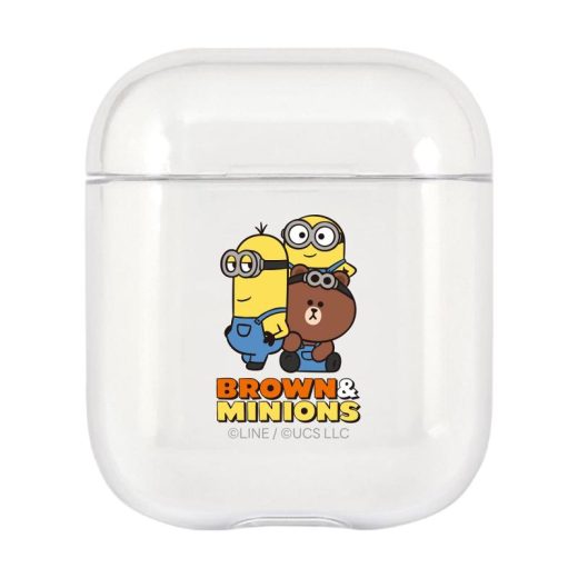 グルマンディーズ BROWN＆MINIONS AirPods クリアケース 集合 MINI-284A