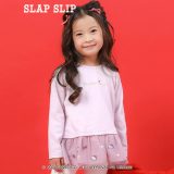 SLAP SLIP【ハローキティ×SLAPSLIP】フロント 刺しゅう 裾チュール 長袖 Tシャツ(80~130cm) 女の子 スラップスリップ 子供服 子供 キッズ 通園 通学 デイリー使い カジュアル 元気 ゆったり プチプラ オシャレ かわいい