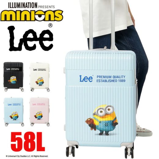 Lee ミニオン リー スーツケース 58L 4～5泊 minions グッズ 320-30001 修学旅行 国内旅行 海外旅行 メンズ レディース 男子 女子 かわいい