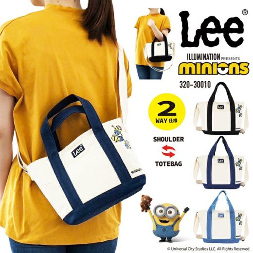 LEE リー 2WAYキャンバスショルダーミニトートバッグ minions ミニオンズ ショルダーバッグ トートバッグ サブバッグ ランチトート お出かけ 斜め掛け 肩掛け 手持ち 2WAY 軽量 旅行 おしゃれ 散歩 レディース メンズ 男女兼用 320-30010【totebag】