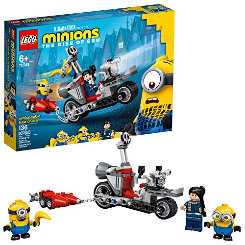 レゴ LEGO Minions Unstoppable Bike Chase (75549) Minions Toy Building Kit, with Bob, Stuart and Gru Minion Figures, Makes a Great Birthday Present for Minions Fans (136 Pieces)レゴ