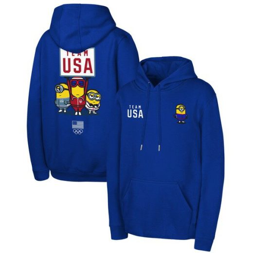 アウタースタッフ メンズ パーカー・スウェットシャツ アウター Team USA Unisex Minions Pullover Hoodie Royal