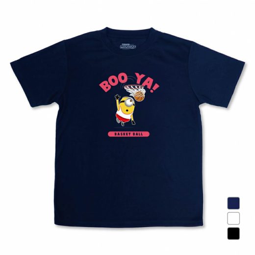 最大10％OFFクーポン 【9/15 0:00〜23:59】 ファインプラス ジュニア(キッズ・子供) バスケットボール 半袖Tシャツ ミニオンズ ジュニア シュートTシャツ 22863242 FINE PLUS