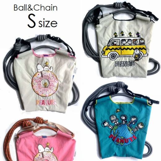 正規品 BALL＆CHAIN ボールアンドチェーン バッグ エコバッグ ショッピングバッグ 2way ポシェット ショルダー Sサイズ SNOOPY PEANUTS スヌーピー ピーナッツ