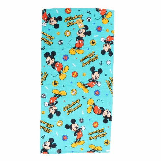 ミッキーマウス　バスタオル 　60cm×120cm　グルービー ミッキー BM482600　mickey　グリーン　ディズニー　Disney　タオル　海 プール スポーツ　綿100％　中国製　林株式会社【ちばふとん店】