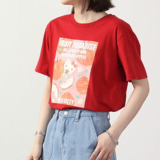 ハローキティ Tシャツ 半袖 Tシャツ フルーツ サンリオ キャラクターズ