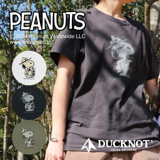 待望の再入荷!!!!DUCKNOT ダックノット スヌーピー ランタンTシャツ ヘビーウェイト メンズ レディース ユニセックス 半袖 トップス アウトドア キャンプ ソロキャンプ ソロ 送料無料