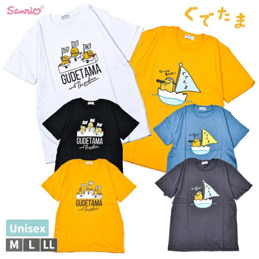 Tシャツ ぐでたま gudetama サンリオ SANRIO ユニセックス 男女兼用 メンズ 紳士 レディース 婦人 半袖 おしゃれ かわいい カジュアル M-LL 【1点までメール便可】