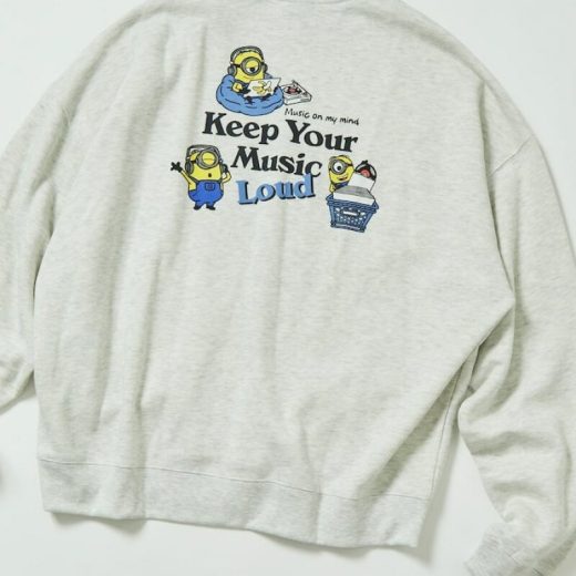 【SALE／10%OFF】FREAK'S STORE MINIONS ミニオンズ 別注 ビッグシルエット バックプリント クルーネックスウェット 【限定展開】 フリークスストア トップス スウェット・トレーナー グレー ブラック ピンク ネイビー【RBA_E】【送料無料】