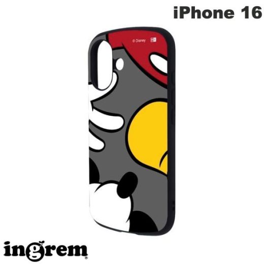 [ネコポス送料無料] ingrem iPhone 16 ディズニー 超! 保護ケース MiA 衝撃吸収 バンパー ハイブリッドケース ミッキーマウスカラー_1 # IN-DP46AC4/MK26 イングレム (スマホケース・カバー)