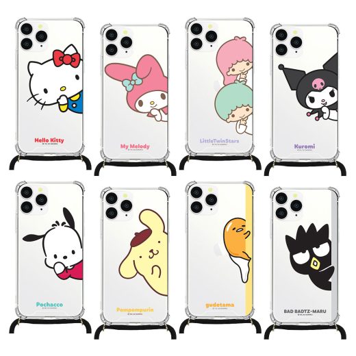 [Sanrio Yeopppaekkom Phone Strap Bulletproof Jelly Hard サンリオ ヨッペッコム ストラップ ジェルハードケース] スマホ ケース カバー iPhone 14 Plus Pro Max SE第3世代 SE3 13 mini 12 SE第2世代 SE2 11 XS XR X 8 7 10 10s 10r プラス プロ マックス ミニ エス アル