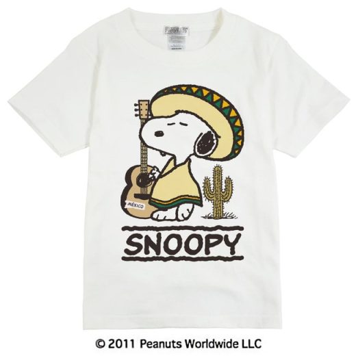 スヌーピー SNOOPY PEANUTS メキシコ 民族衣装 マリアッチ サボテン ギター 半袖 Tシャツ 家族お揃い 多色展開 レディース メンズ S M L LL 綿 ギフト プリント 男女兼用 親子