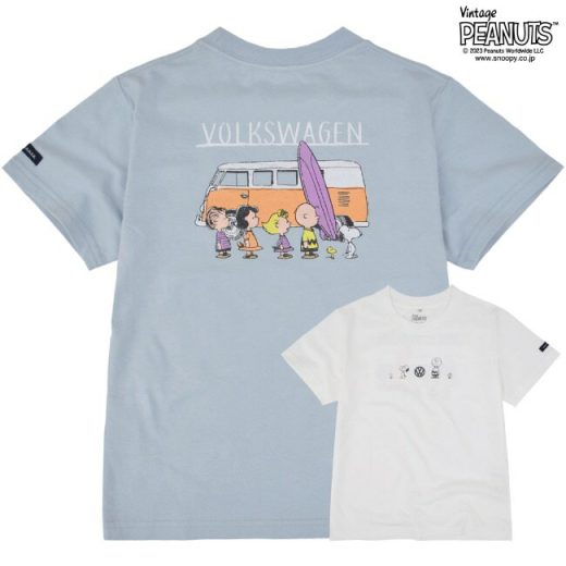 スヌーピー ピーナッツ フォルクスワーゲン Tシャツ キッズ 子供 半袖 トップス コラボ SNOOPY PEANUTS VOLKSWAGEN