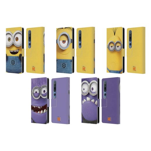 公式ライセンス Despicable Me フルフェイス・ミニオンズ レザー手帳型ウォレットタイプケース Xiaomi 電話 怪盗グルー スチュアート デイブ ケビン カール 可愛い キャラクター スマホケース