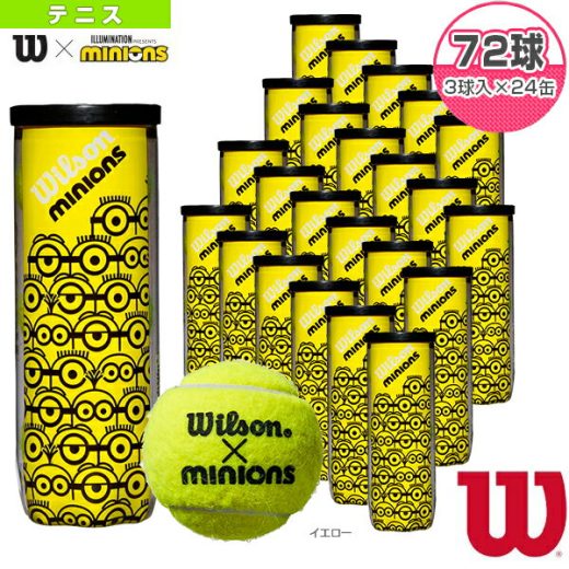 【テニスボール ウィルソン】 MINIONS TENNIS BALLS／ミニオンズ テニスボール／『3球入』×24缶（WR8202401001）