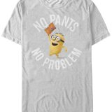 【送料無料】 フィフスサン メンズ Tシャツ トップス Minions Men’s No Pants No Problem Short Sleeve T-Shirt Black