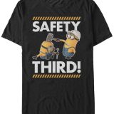 【送料無料】 フィフスサン メンズ Tシャツ トップス Minions Men’s Safety Third Short Sleeve T-Shirt Black